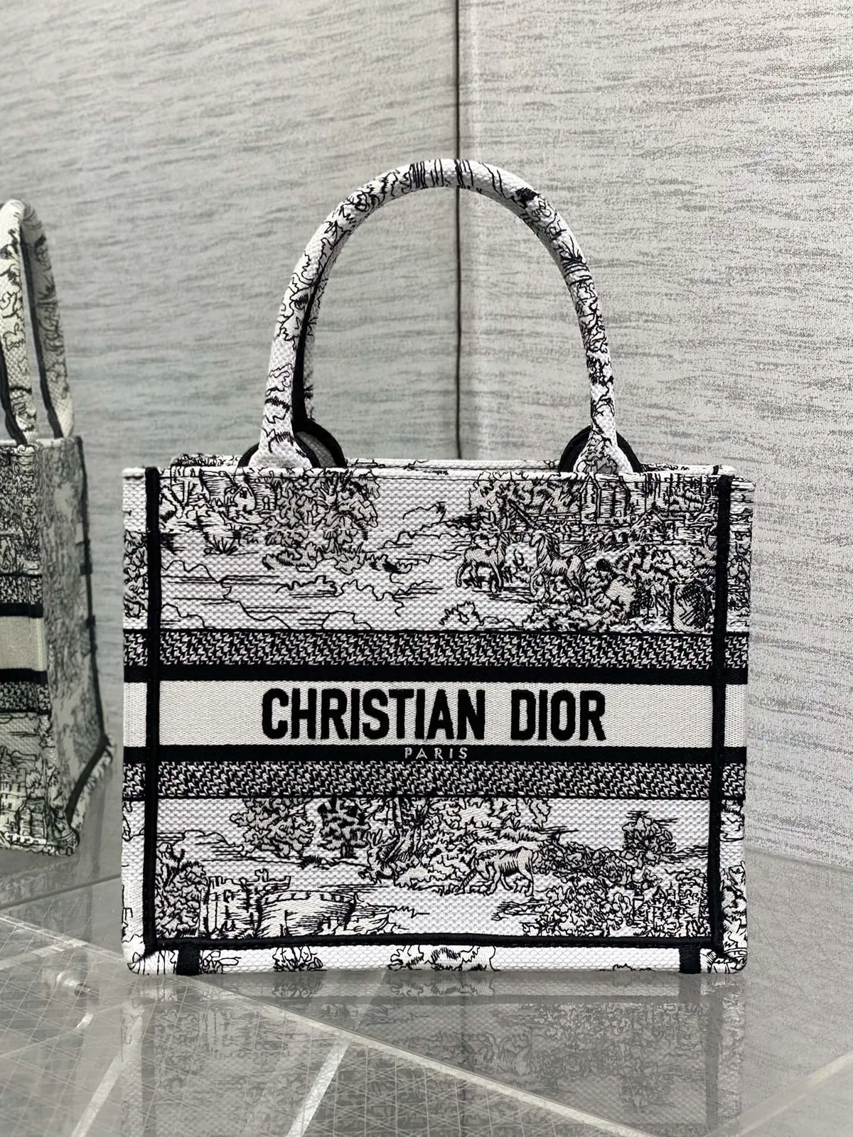Dior Small Embroidered Tote Bag image 1