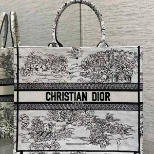 Dior Embroidered Scenic Print Tote Bag image 1