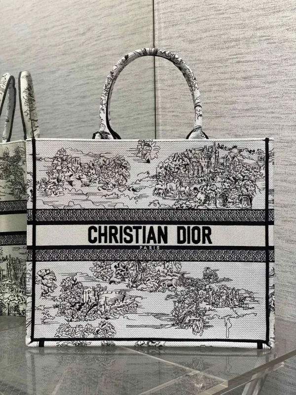 Dior Embroidered Scenic Print Tote Bag image 1