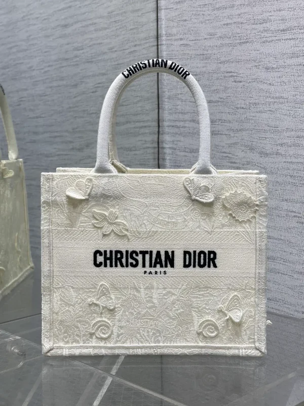 Dior Embroidered Small Tote Bag image 1