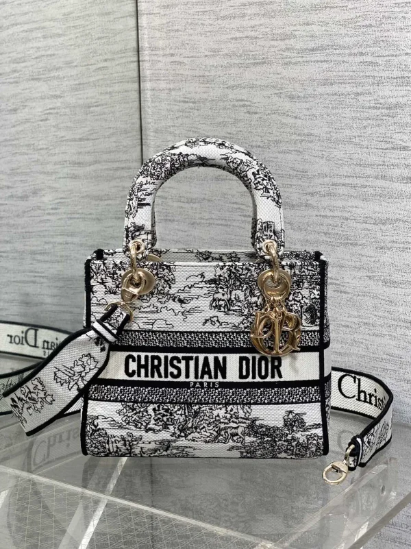 Dior Embroidered Top Handle Bag image 1