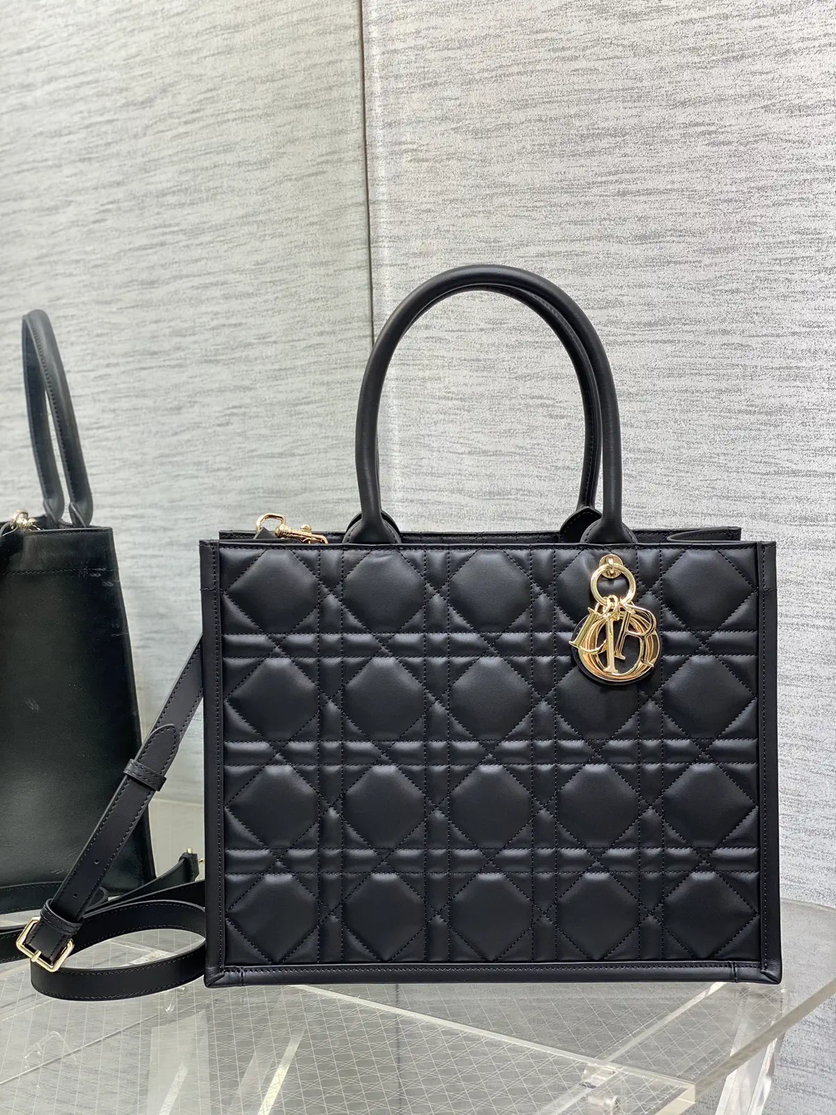 Dior Quilted Leather Tote Bag image 1
