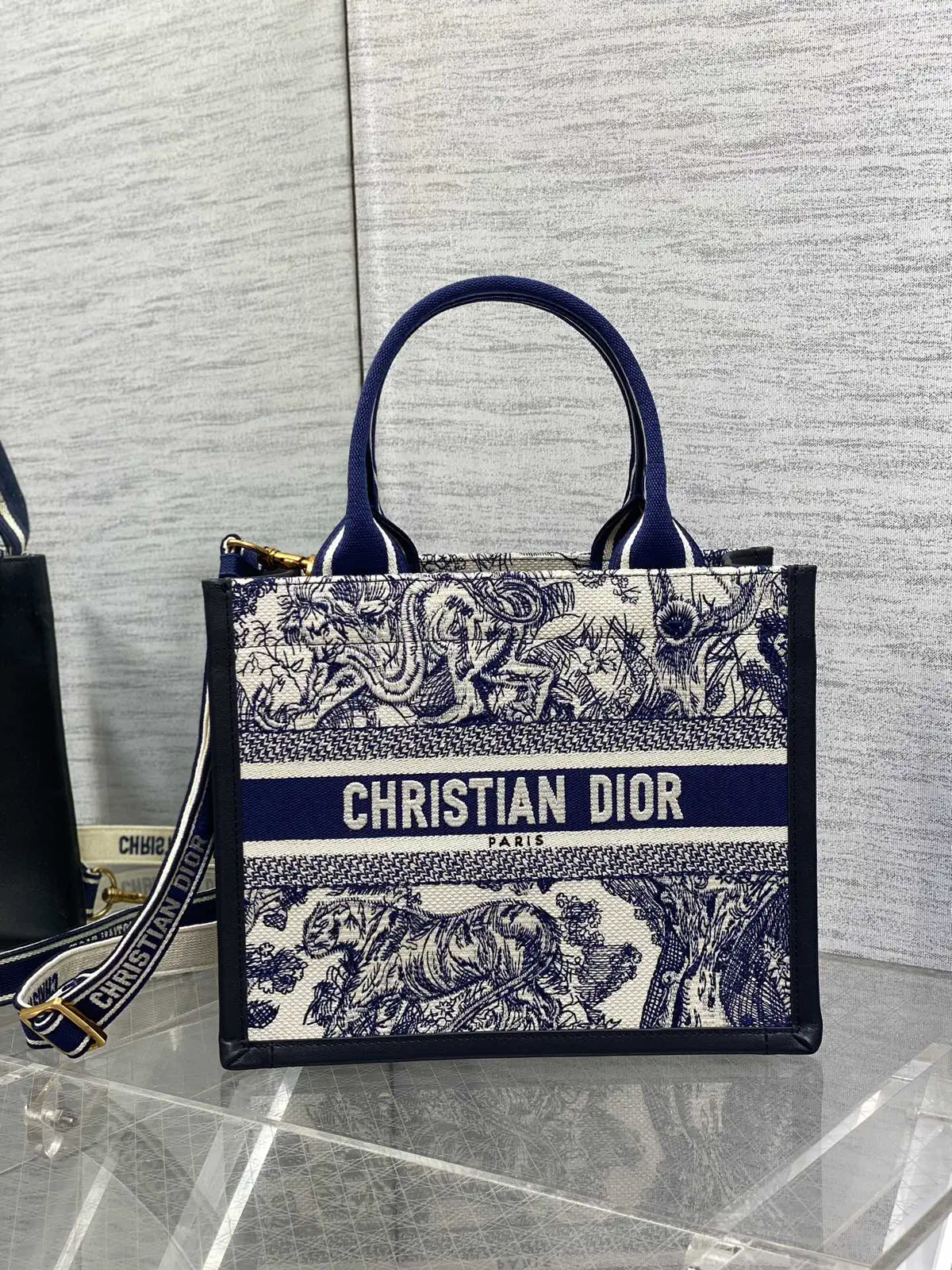 Dior Animal Embroidered Tote Bag image 1
