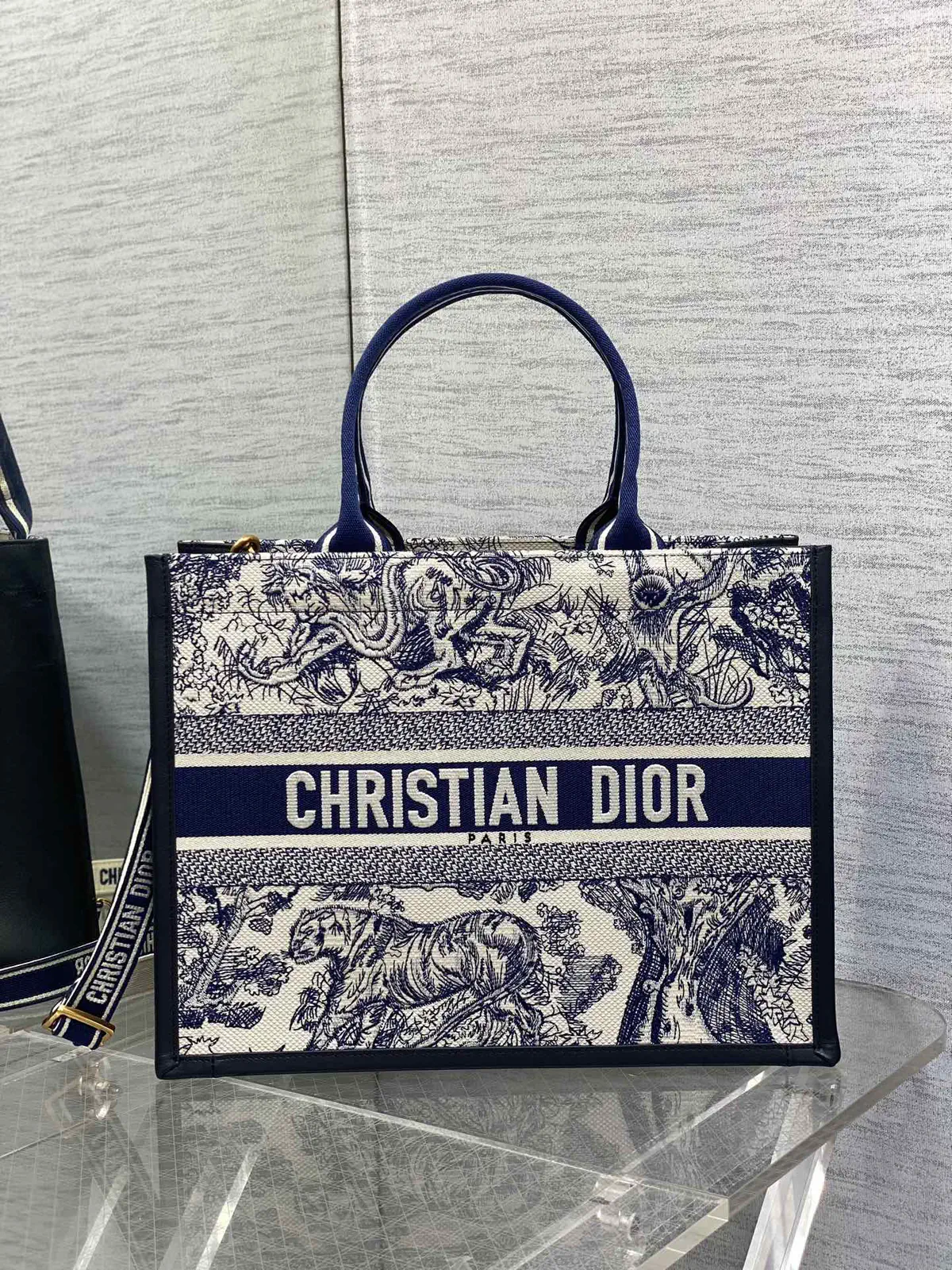 Dior Animal Embroidered Tote Bag image 1