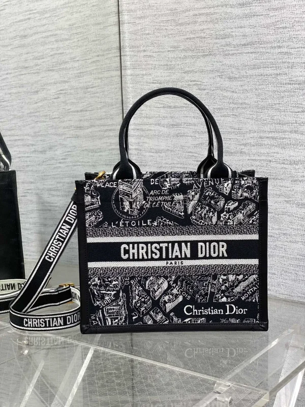 Dior Paris Map Embroidered Tote Bag image 1