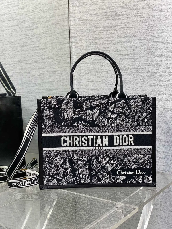 Dior Paris Map Embroidered Tote Bag image 1
