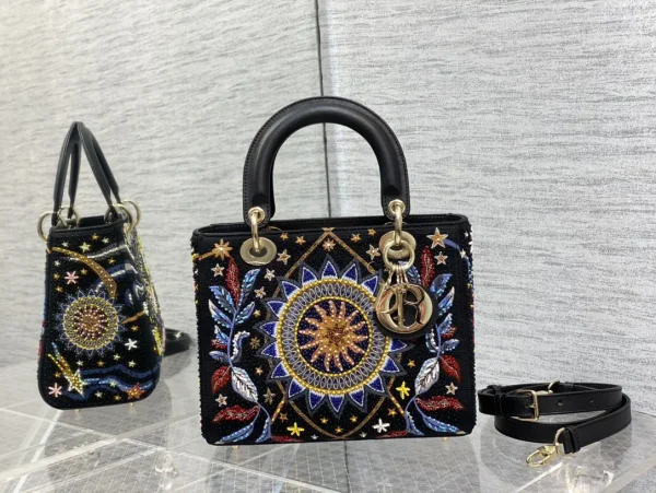 Dior Beaded Embroidered Top Handle Bag image 1