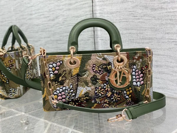 Dior Floral Embroidered Top Handle Bag image 1