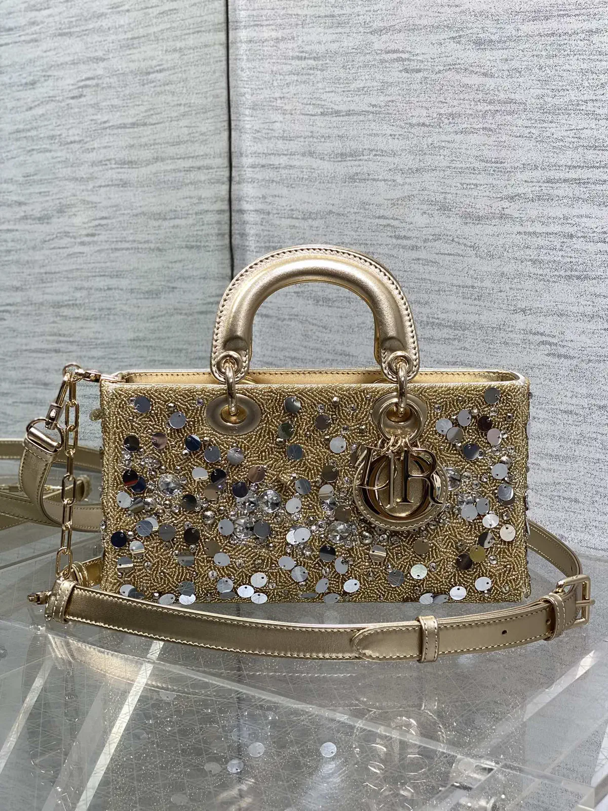 Dior Sequin Embellished Top Handle Bag image 1