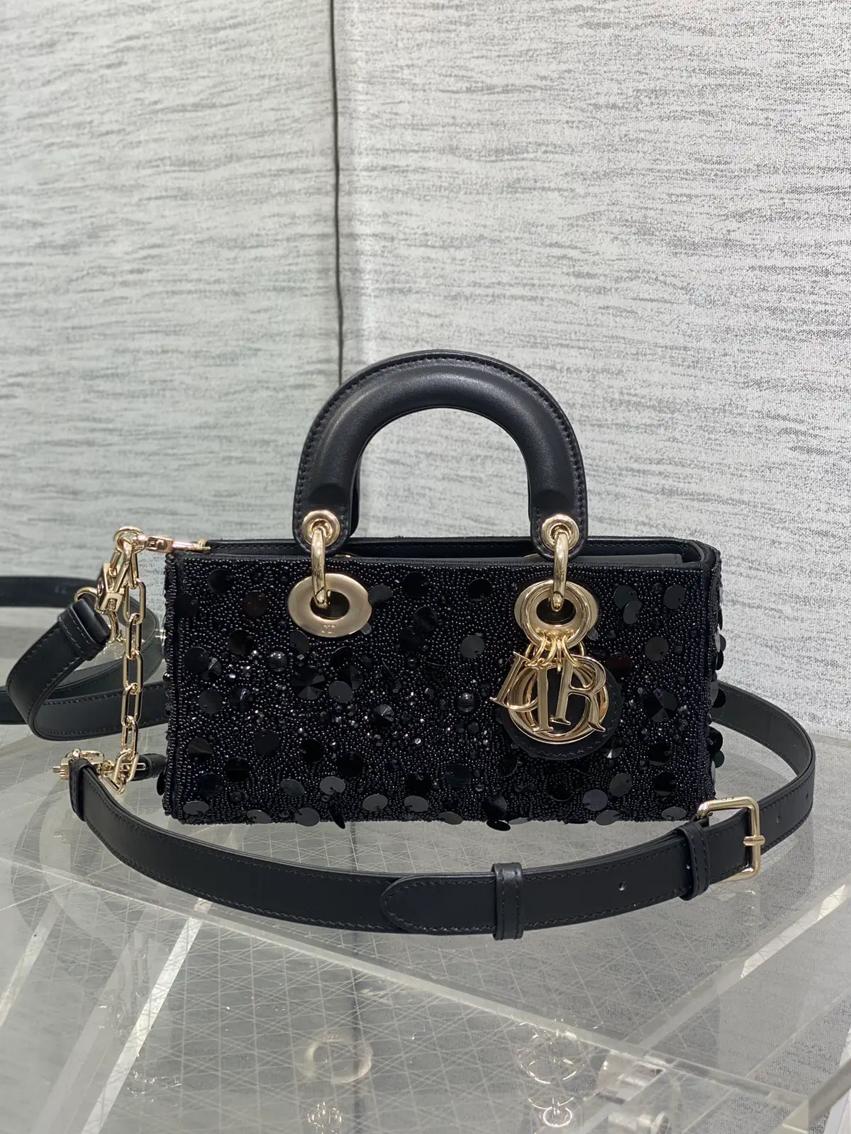 Dior Bead and Sequin Embellished Top Handle Bag image 1