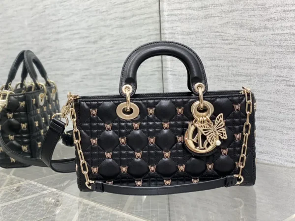 Dior Quilted Butterfly Stud Top Handle Bag image 1