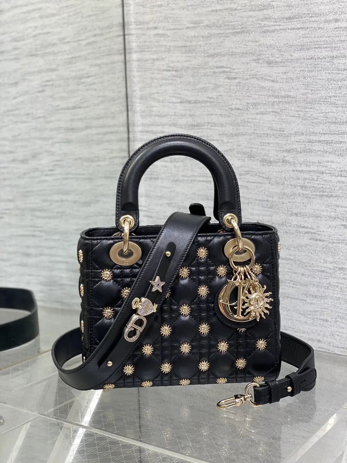 Dior Quilted Sun Stud Top Handle Bag image 1