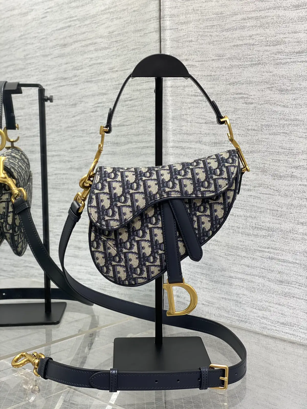 Dior Monogram Saddle Bag with Detachable Shoulder Strap image 1