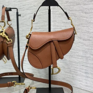 Dior Caramel Saddle Bag with Shoulder Strap image 1