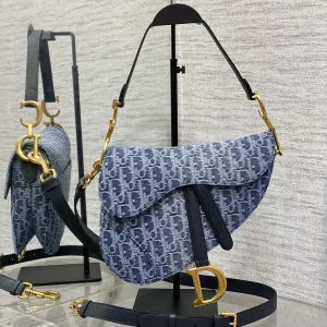 Dior Monogram Denim Saddle Shoulder Bag image 1