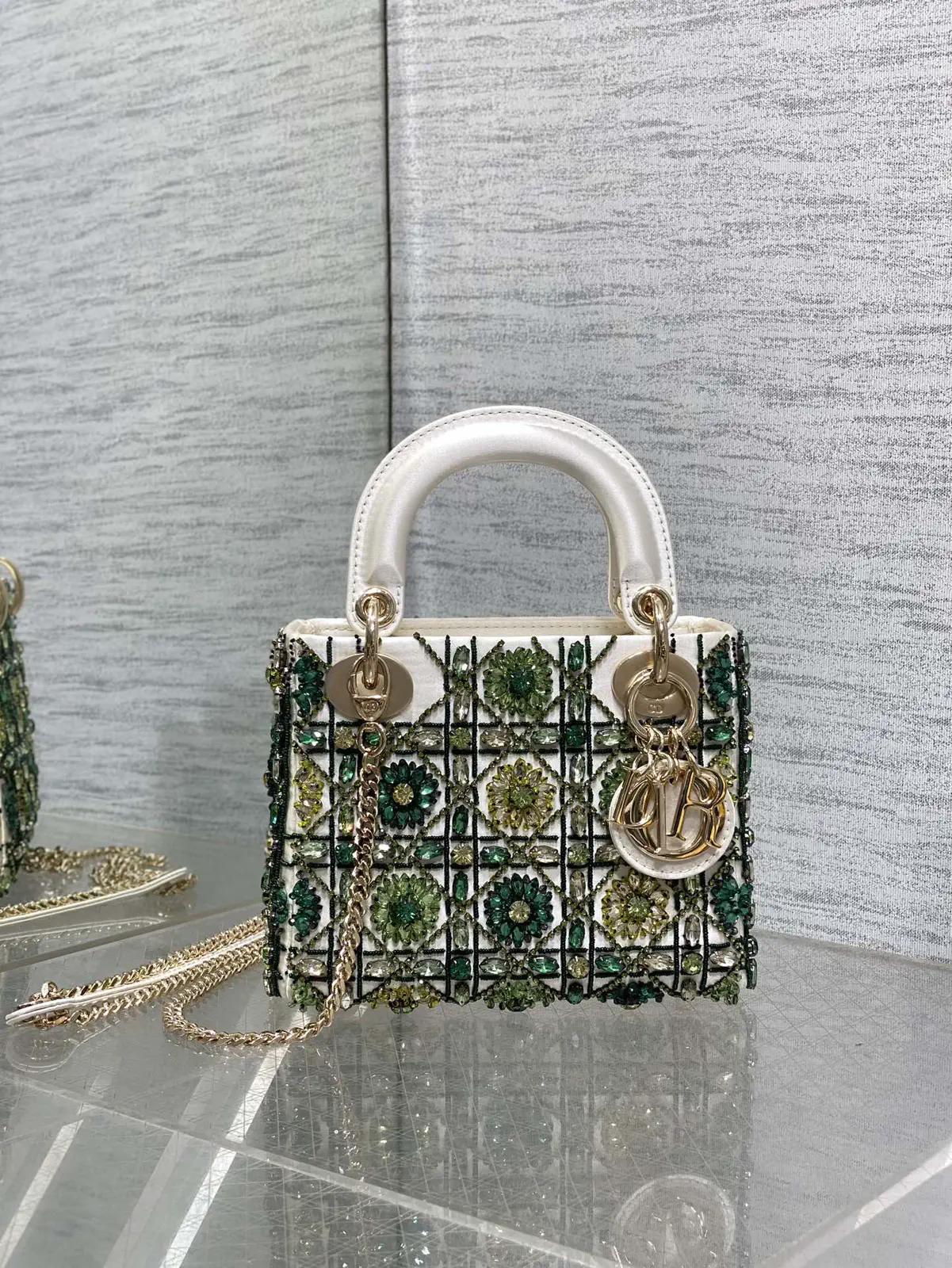 Dior Beaded Embroidered Mini Lady Top Handle Bag image 1