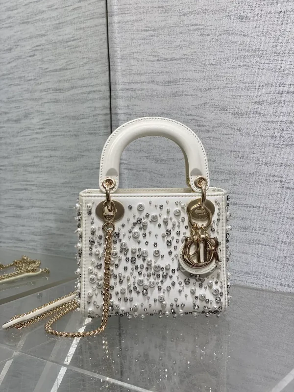 Dior Pearl and Crystal Embellished Top Handle Bag image 1