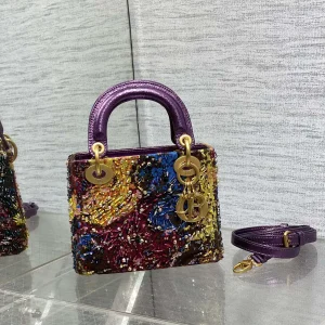Dior Beaded Embroidered Top Handle Bag image 1