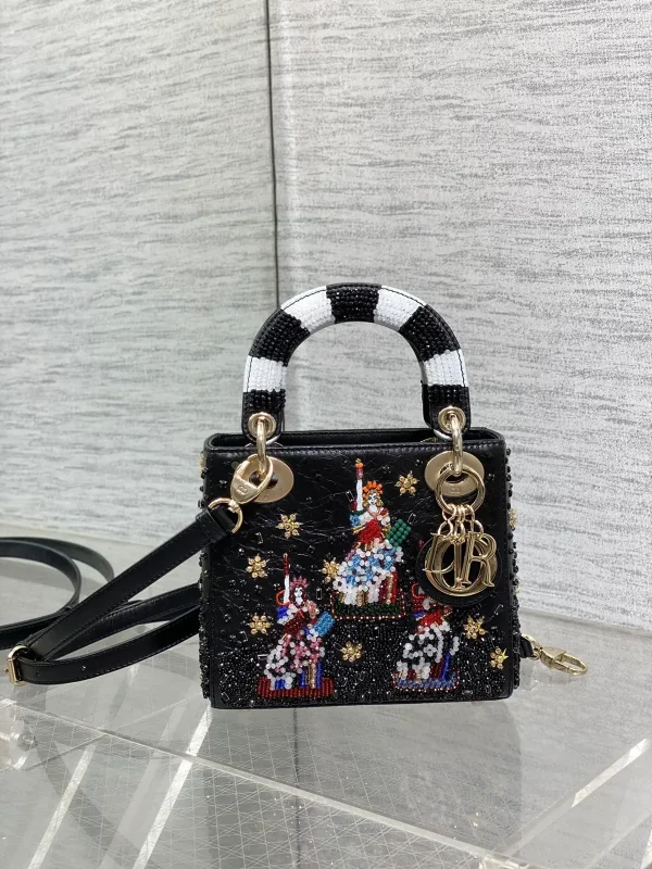 Dior Beaded Embroidered Top Handle Bag image 1