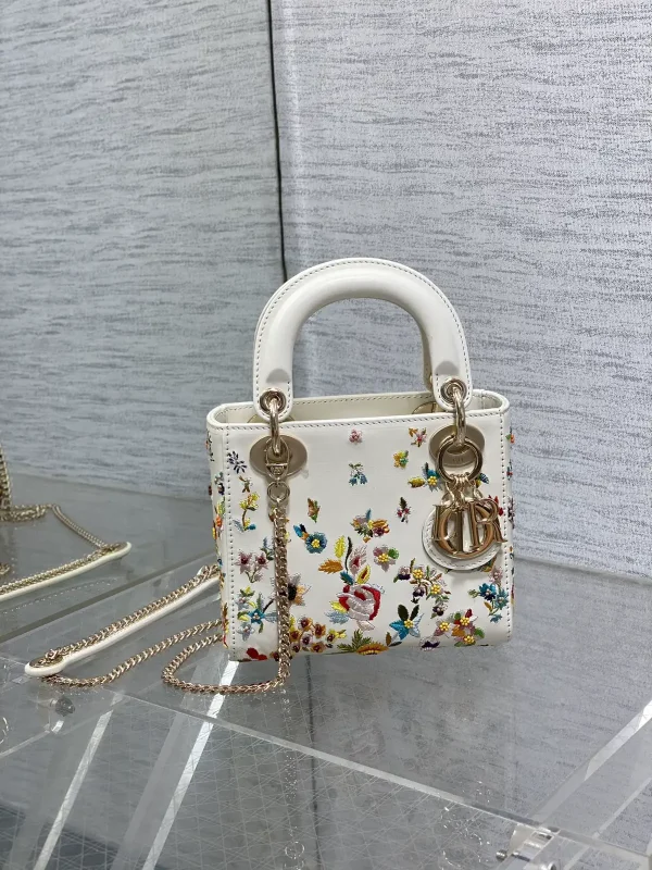 Dior Floral Embroidered Top Handle Bag image 1