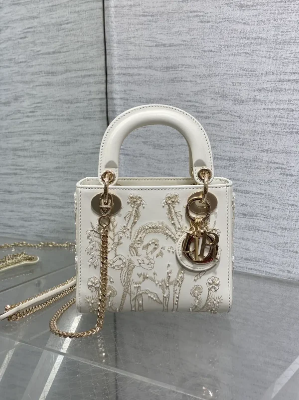 Dior Embroidered Unicorn Top Handle Bag image 1