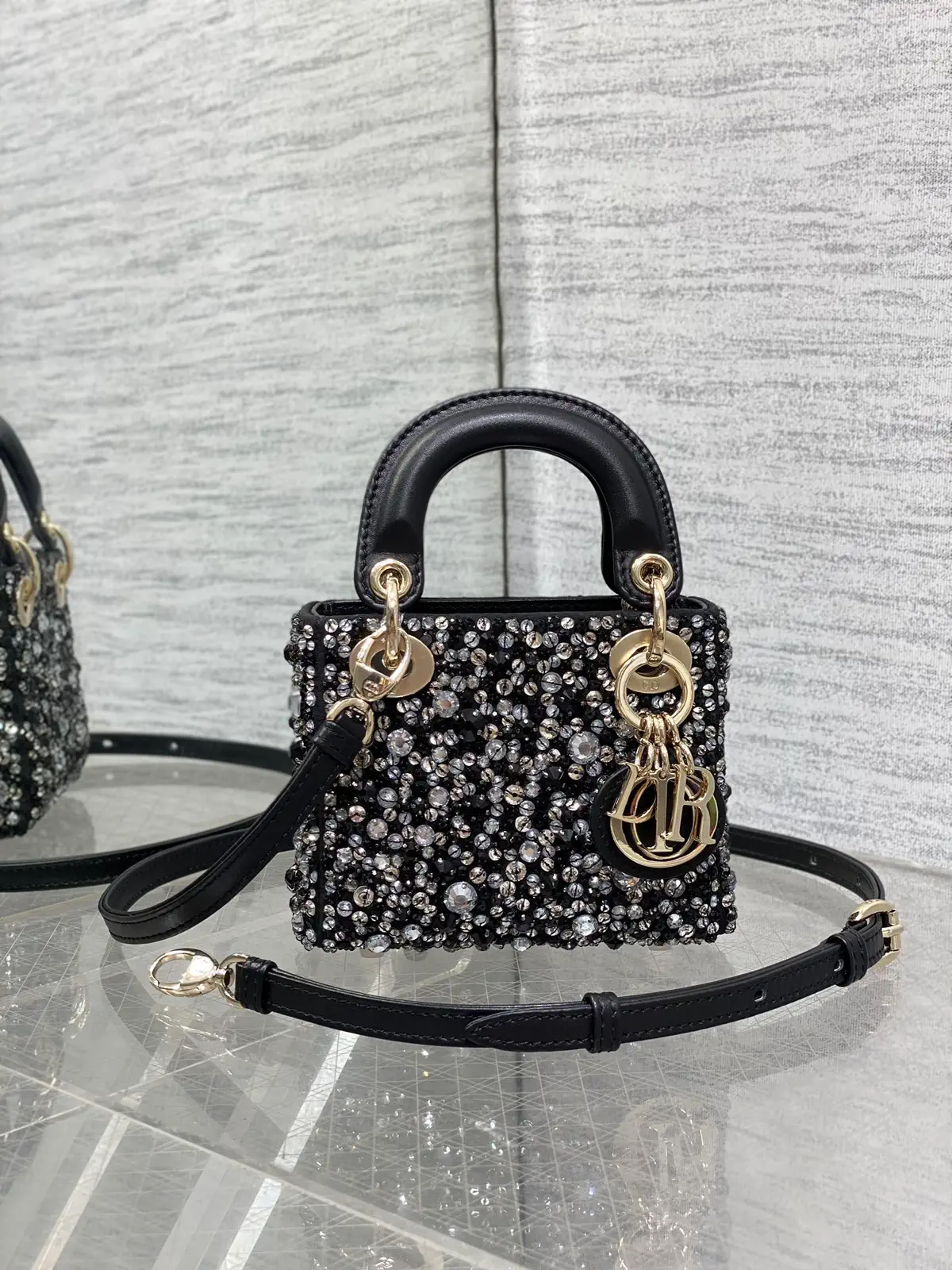 Dior Micro Hand-Beaded Top Handle Bag image 1