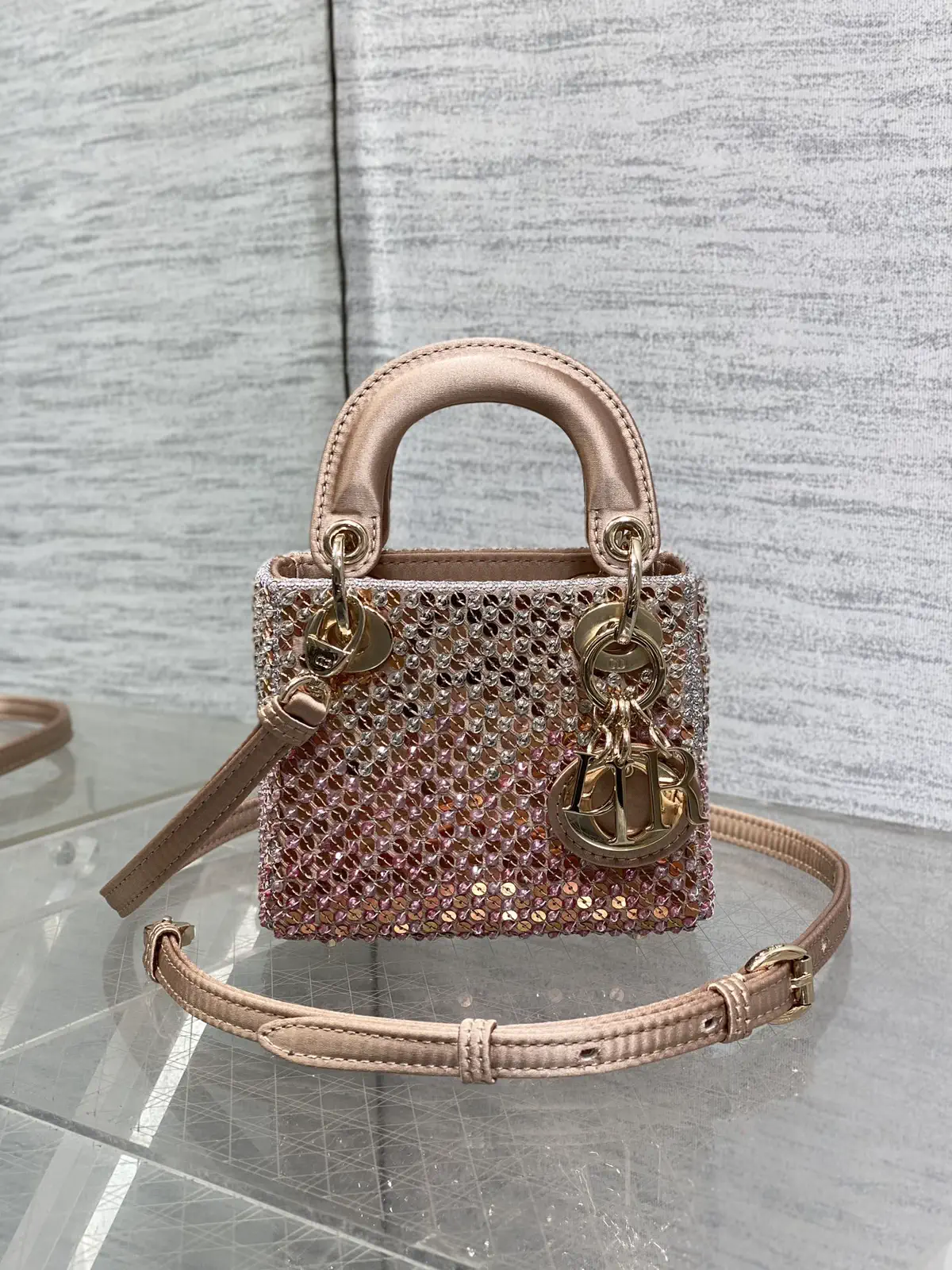 Dior Micro Hand-Beaded Top Handle Bag image 1