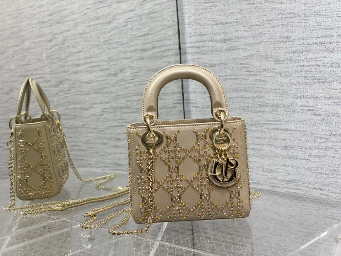 Dior Beaded Embroidered Top Handle Bag image 1