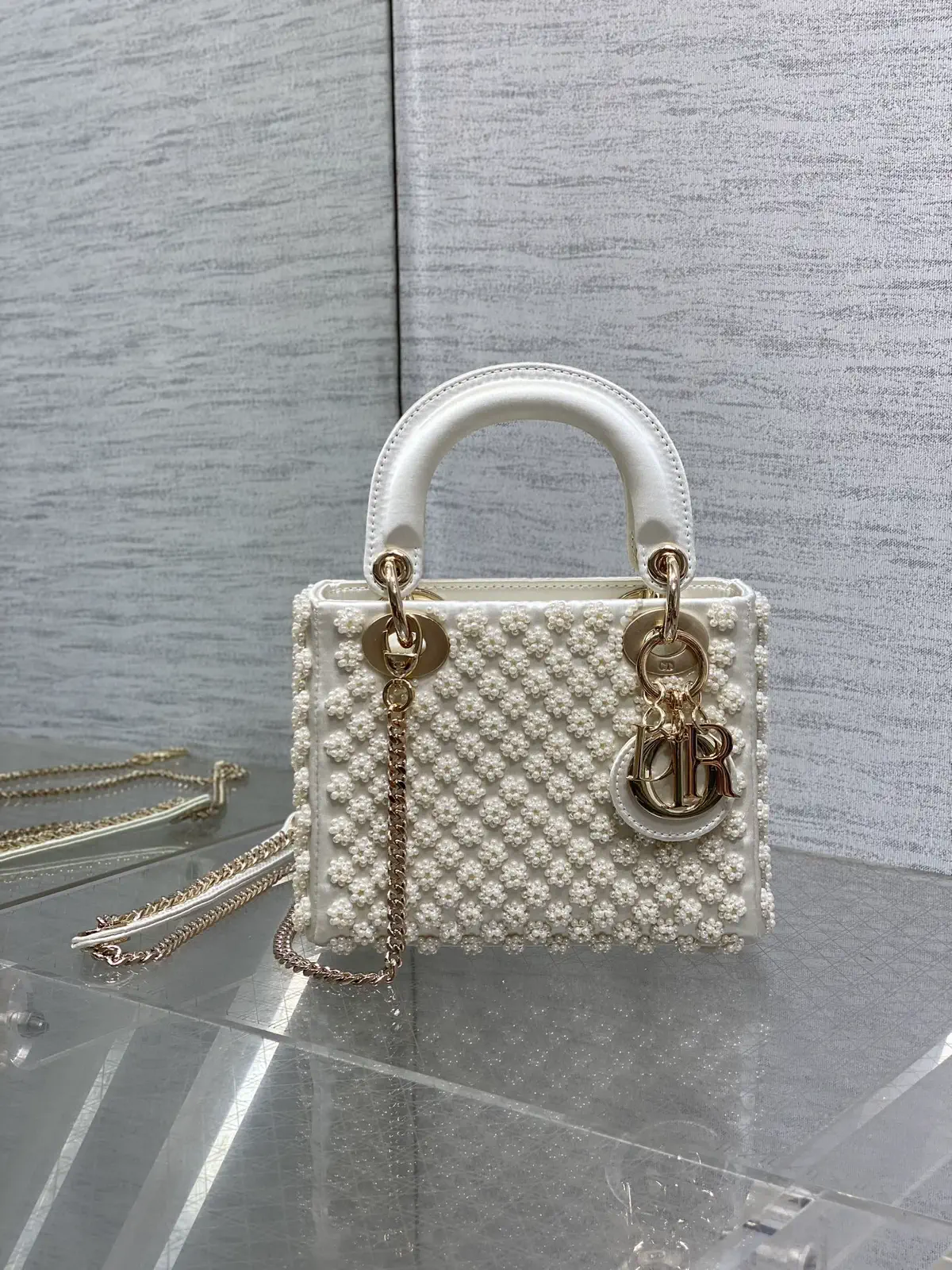 Dior Beaded Embroidered Top Handle Bag image 1