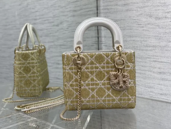 Dior Beaded Mini Lady Dior Top Handle Bag image 1