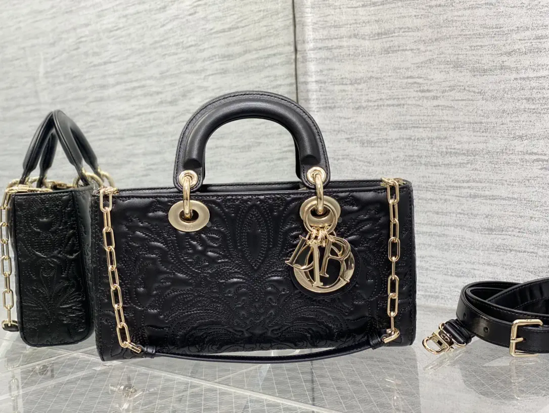 Dior D-joy Embossed Top Handle Bag image 1