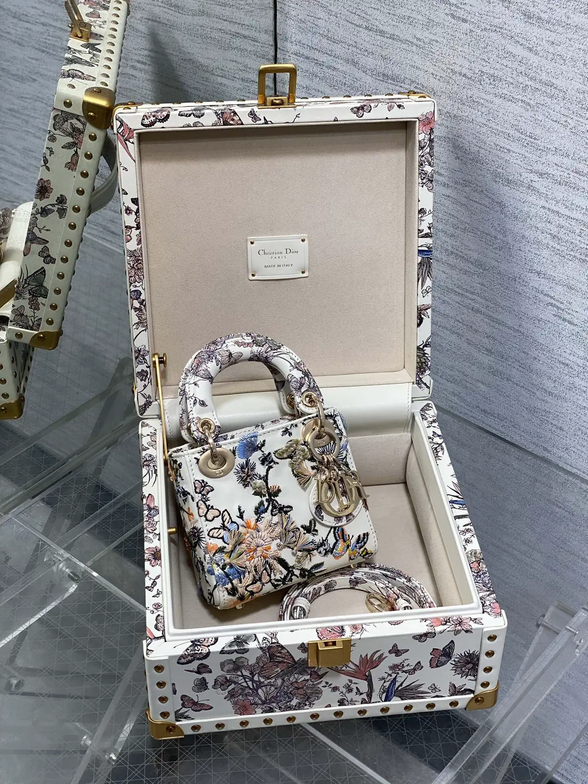 Dior Lady Dior Ultra Mini Top Handle Bag with Matching Storage Trunk image 1