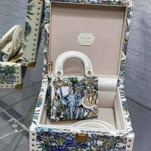 Dior Embroidered Mini Top Handle Bag image 1