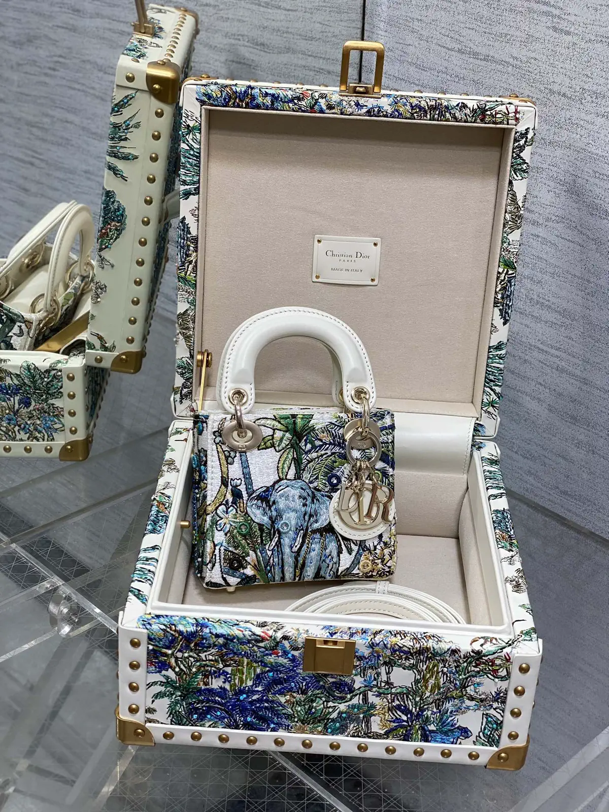 Dior Embroidered Mini Top Handle Bag image 1