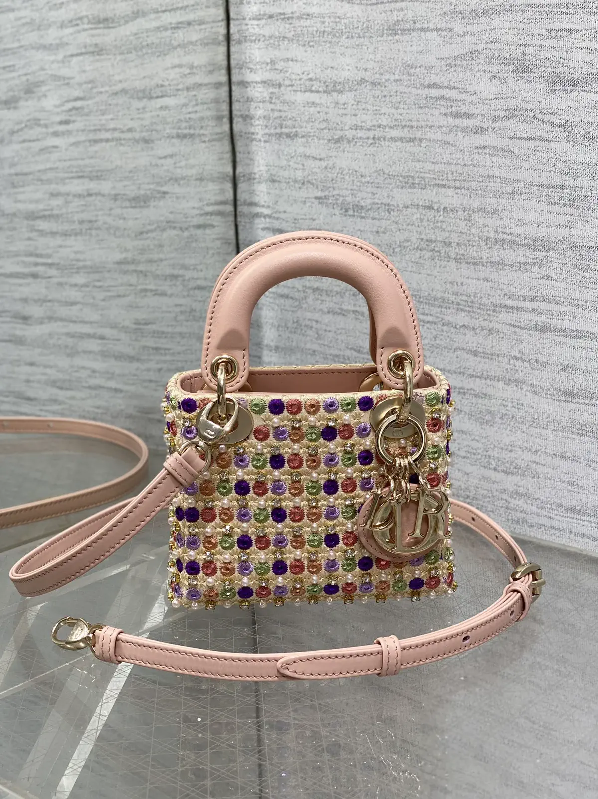 Dior Micro Hand-Beaded Top Handle Bag image 1