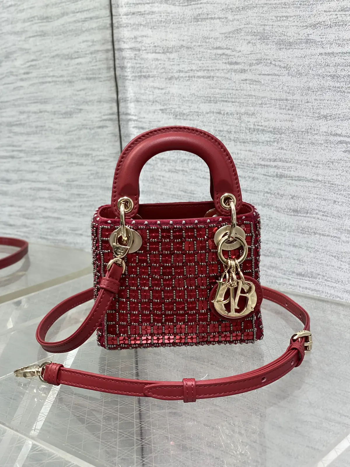 Dior Micro Hand-Beaded Top Handle Bag image 1