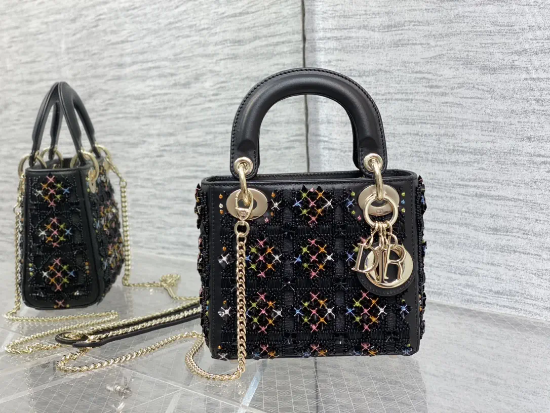 Dior Embellished Mini Lady Top Handle Bag image 1
