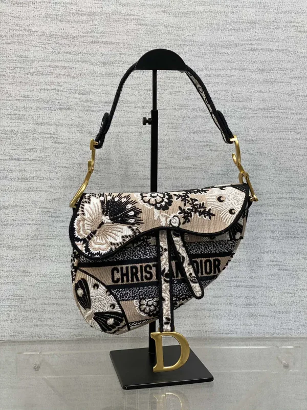 Dior Butterfly Embroidered Saddle Bag image 1