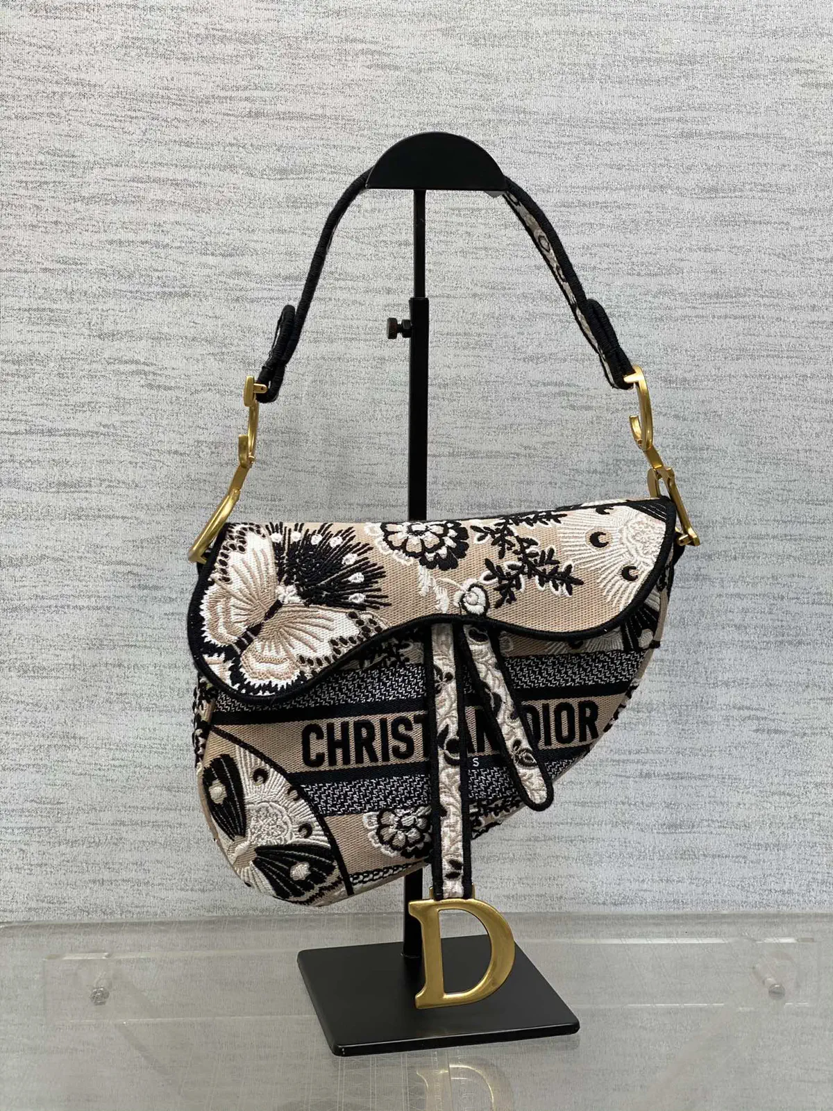 Dior Butterfly Embroidered Saddle Bag image 1