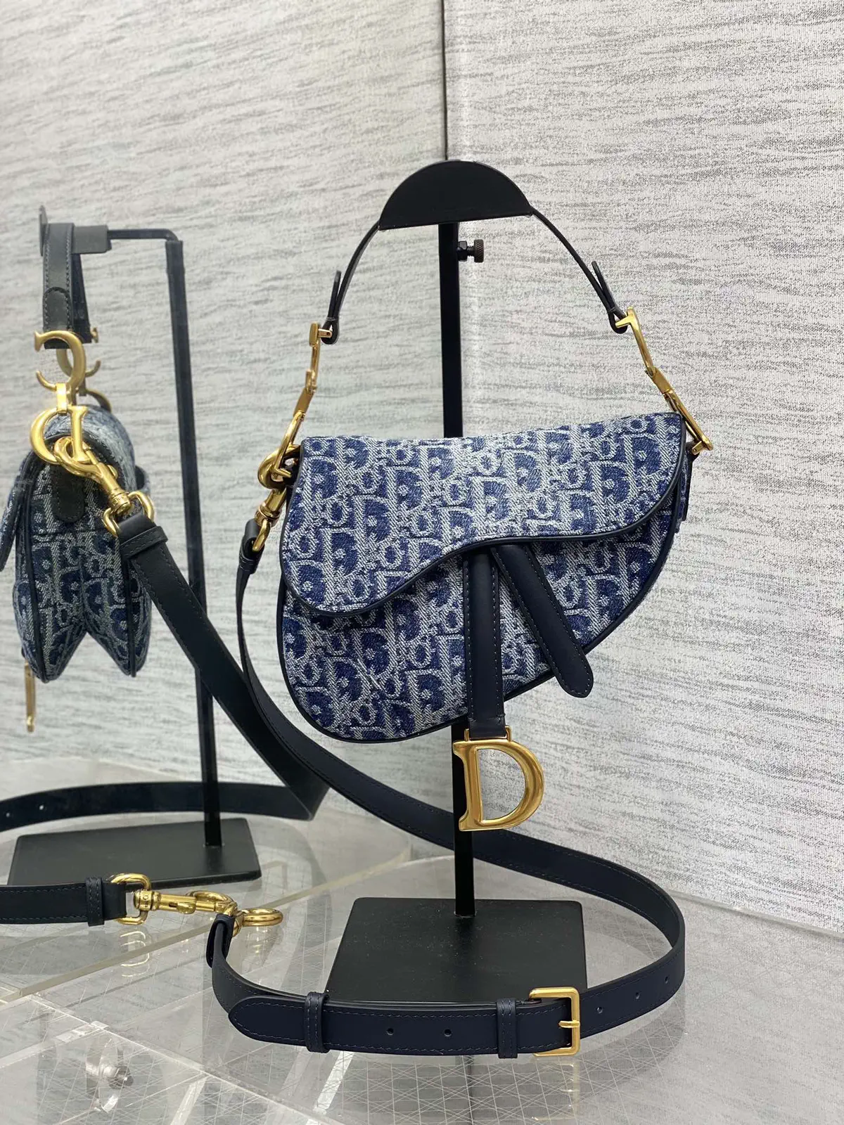 Dior Monogram Denim Saddle Crossbody Bag image 1