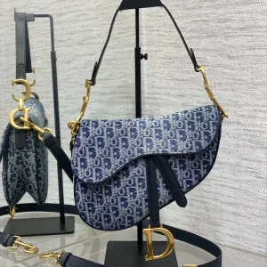 Dior Monogram Denim Saddle Shoulder Bag image 1