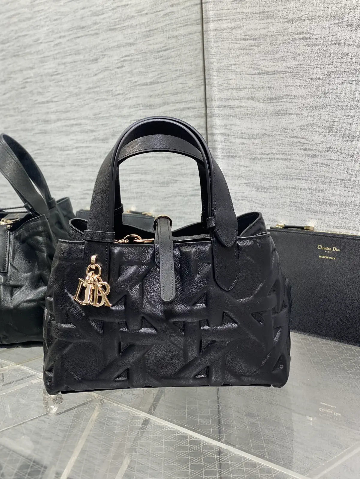Dior Embossed Top Handle Bag image 1