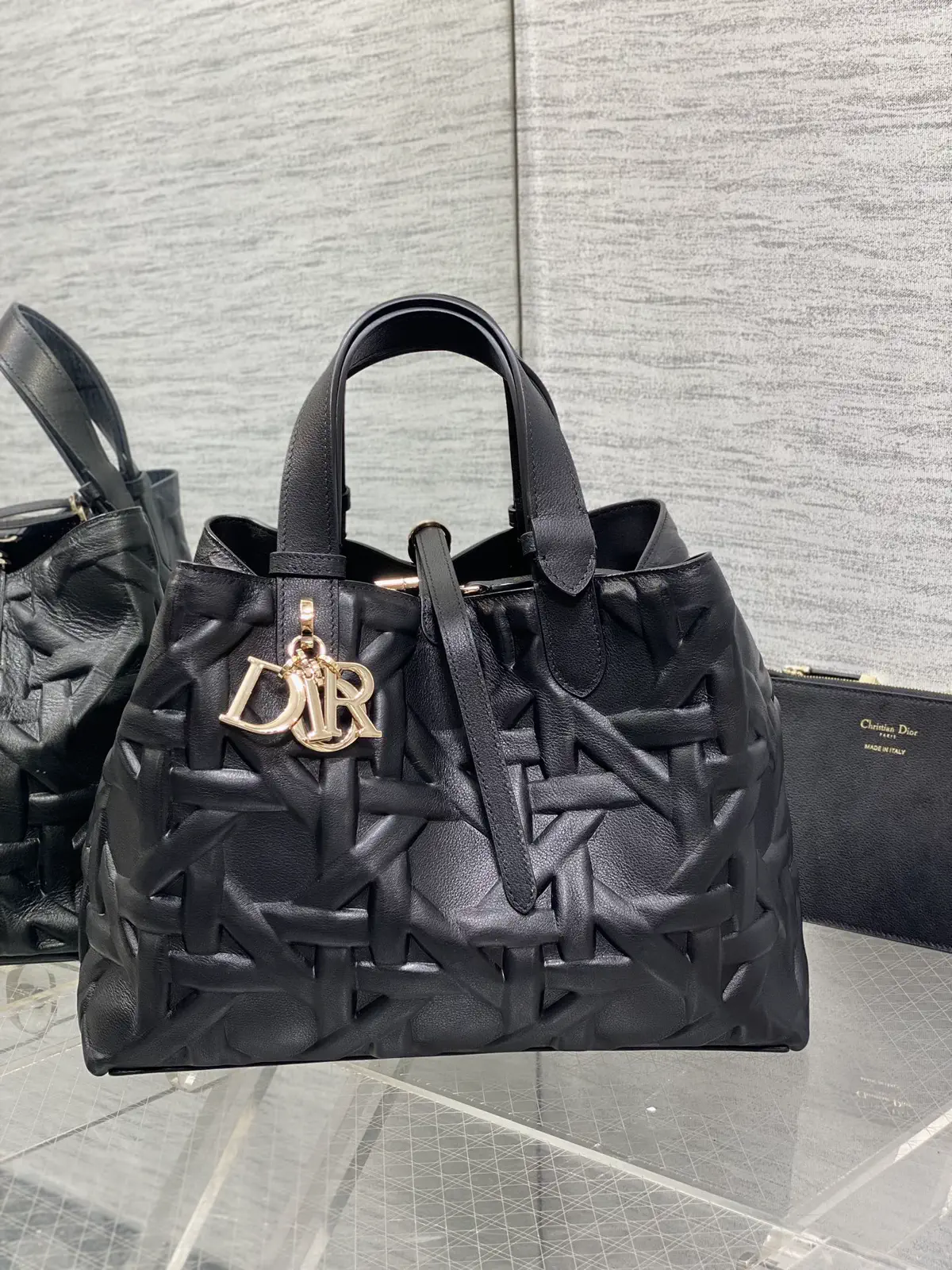 Dior Embossed Top Handle Bag image 1