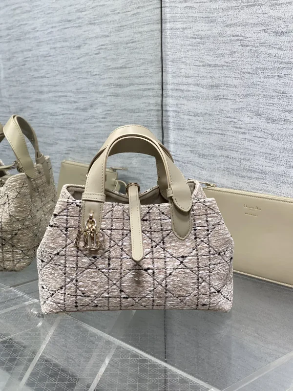 Dior Quilted Tweed Top Handle Bag image 1