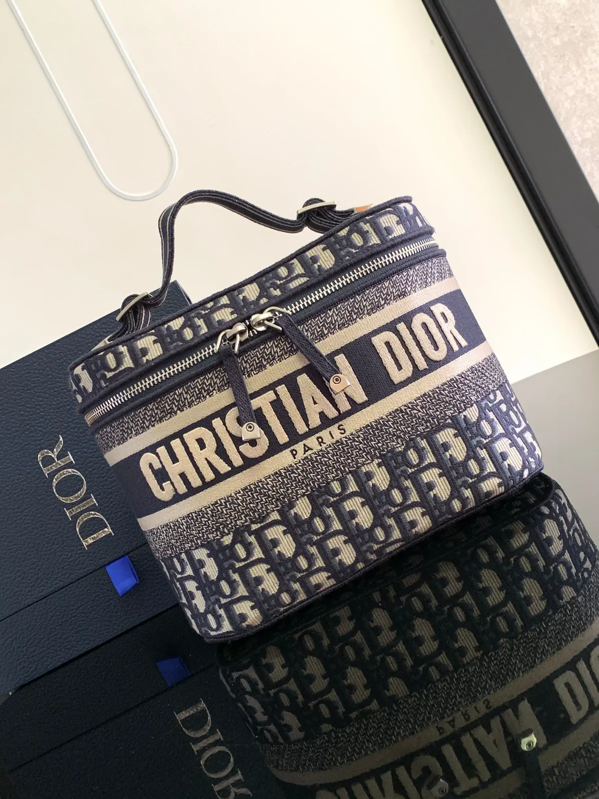Dior Monogram Canvas Cosmetic Bag image 1