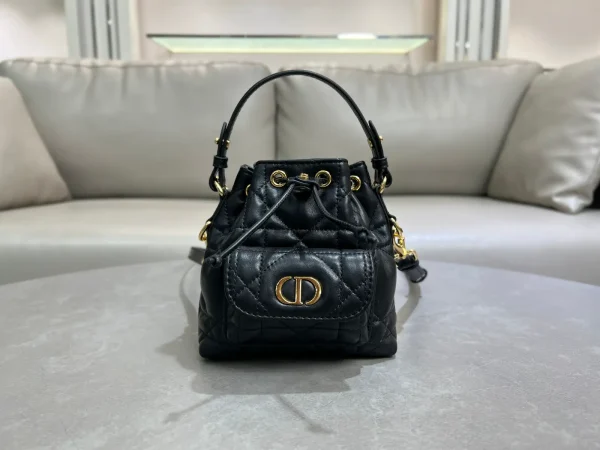 Dior Micro Caro Quilted Bucket Bag image 1