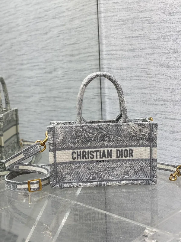 Dior Mini Tote Bag with Adjustable Detachable Shoulder Strap image 1