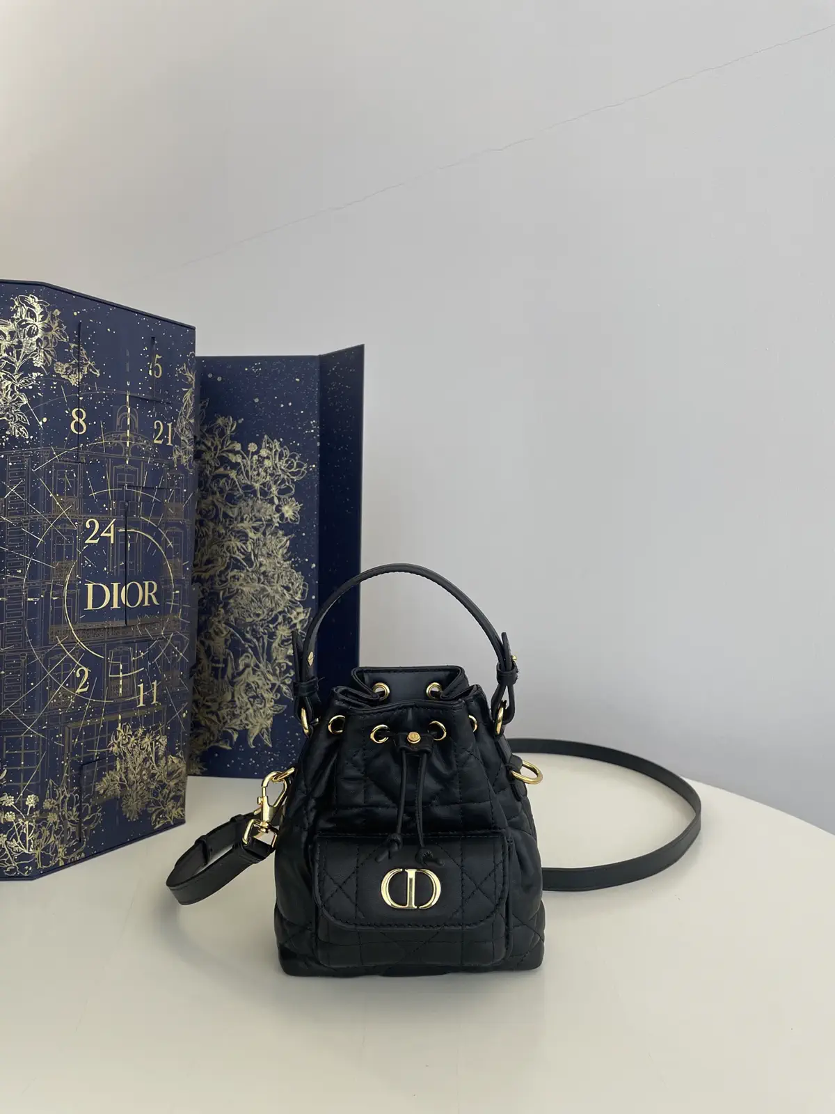 Dior Quilted Micro Bucket Bag image 1