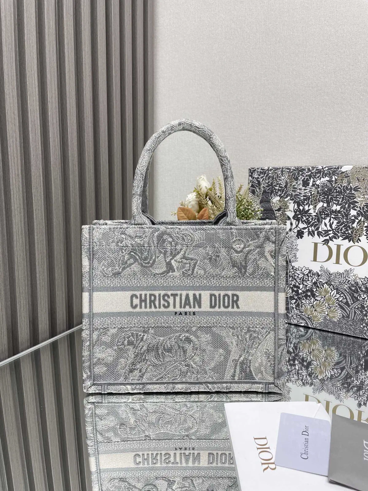 Dior Embroidered Tote Bag image 1