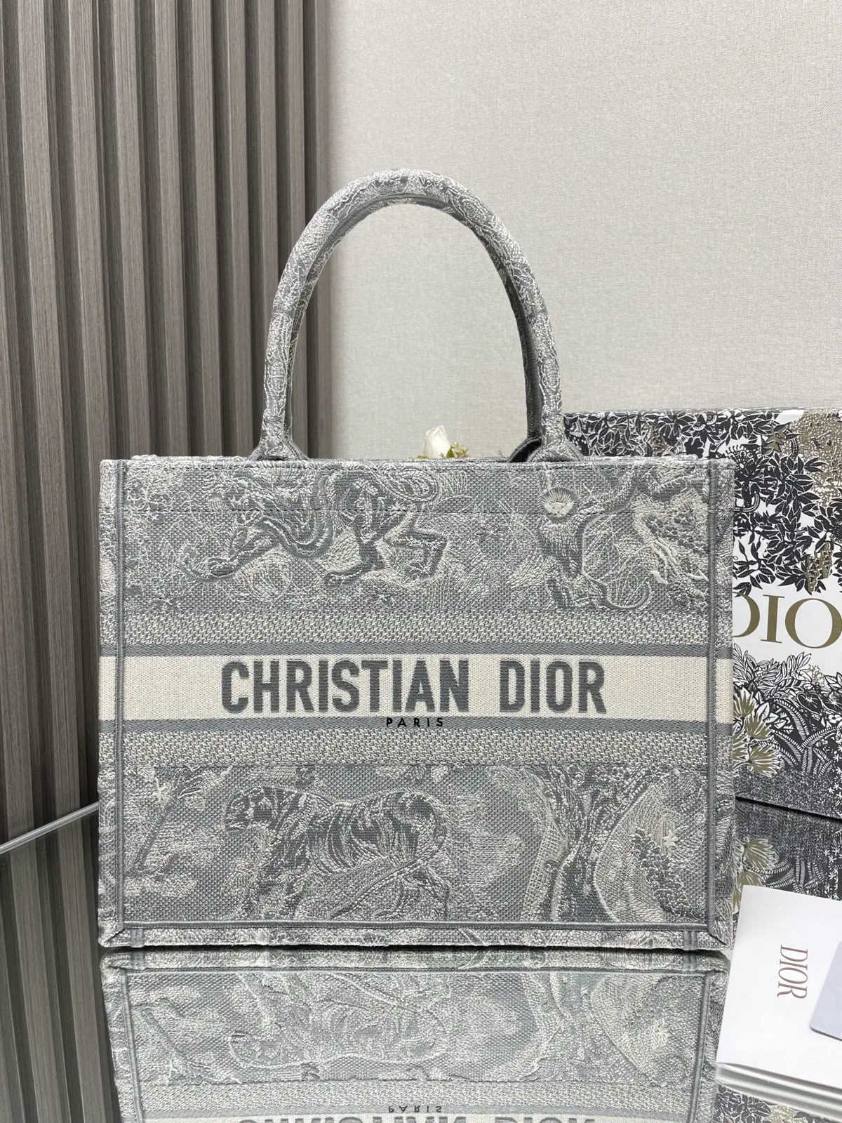 Dior Embroidered Tote Bag image 1
